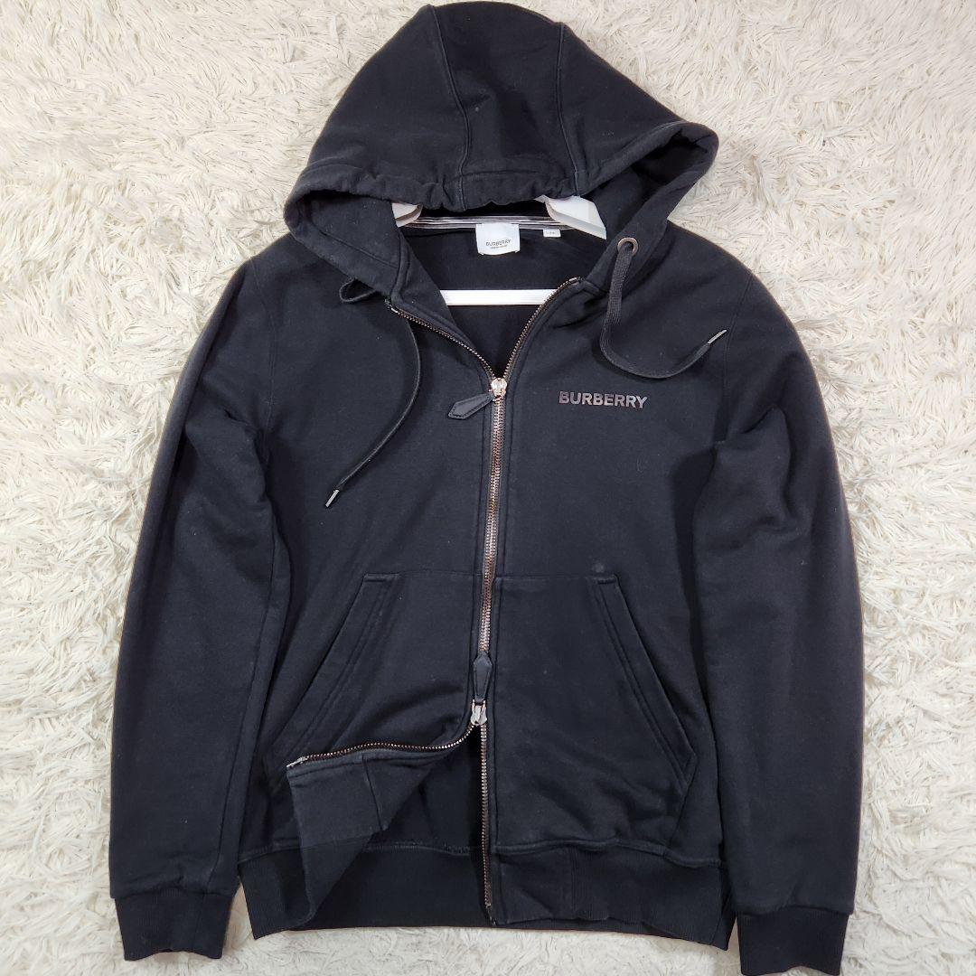 現行　BURBERRY　バーバリー　ロゴ　パーカー　ダブルジップ　コットン