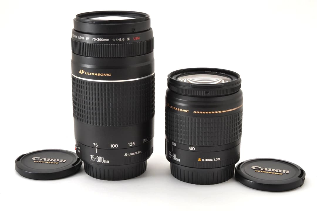 美品 Canon EF 28-80mm & 75-300mm USM #8735
