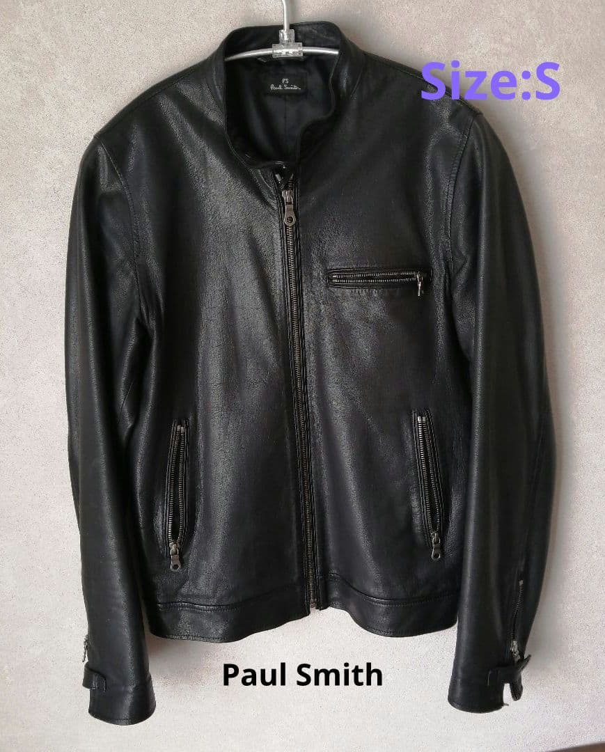 Paul Smith ブラックレザーシングルライダース
