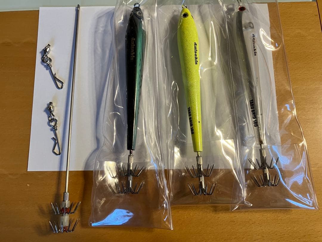 タルブリッド１８０　３本+α(タルイカ餌巻き用スッテとスナップ) 限界値下げ