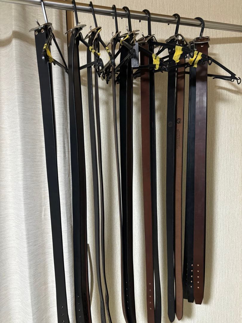 本革ギャリソンベルト　革厚め　UKサドルレザー　37インチ 2本組