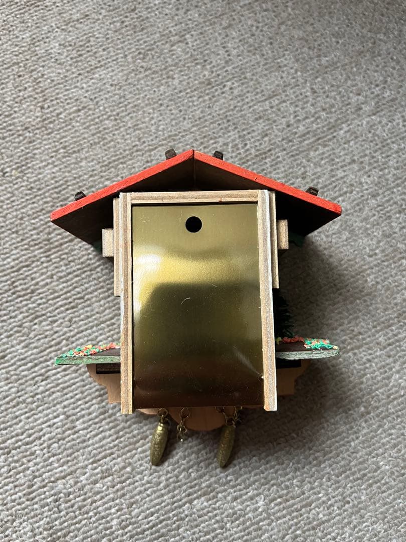 【西ドイツ/エングストラー社製】森の時計　ゼンマイ巻　ミニチュア鳩時計　掛け時計