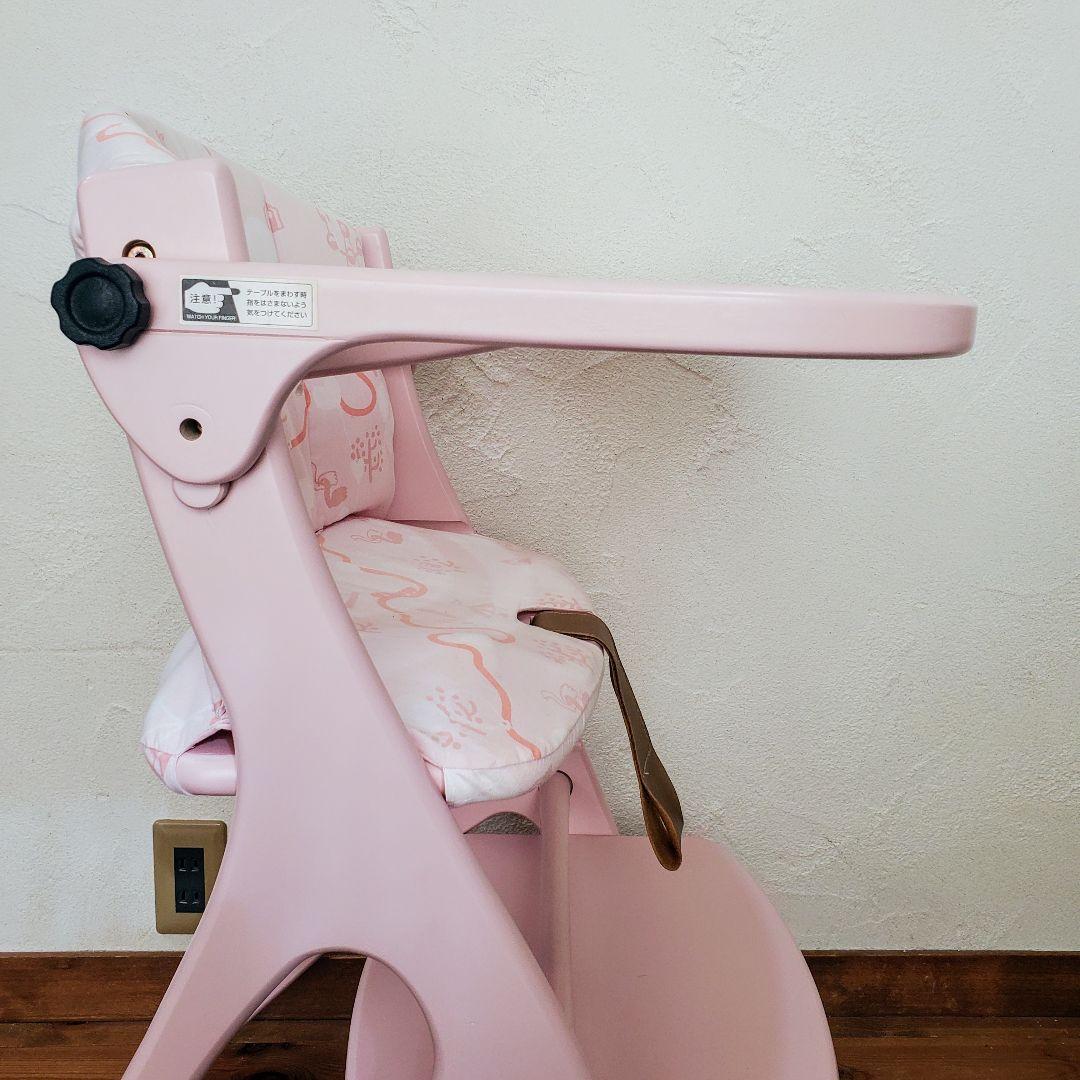 【希少色】ヤマトヤ　ハイチェア　アッフルチェア　テーブル　ガード クッション付き