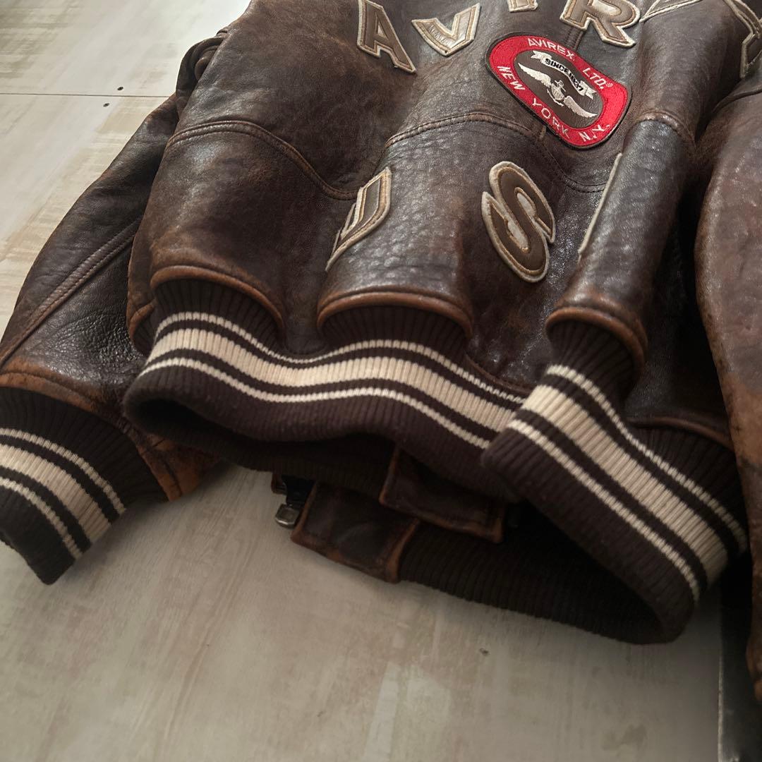 AVIREX アヴィレックス　アーチロゴ　80s レザージャケット　本革　S