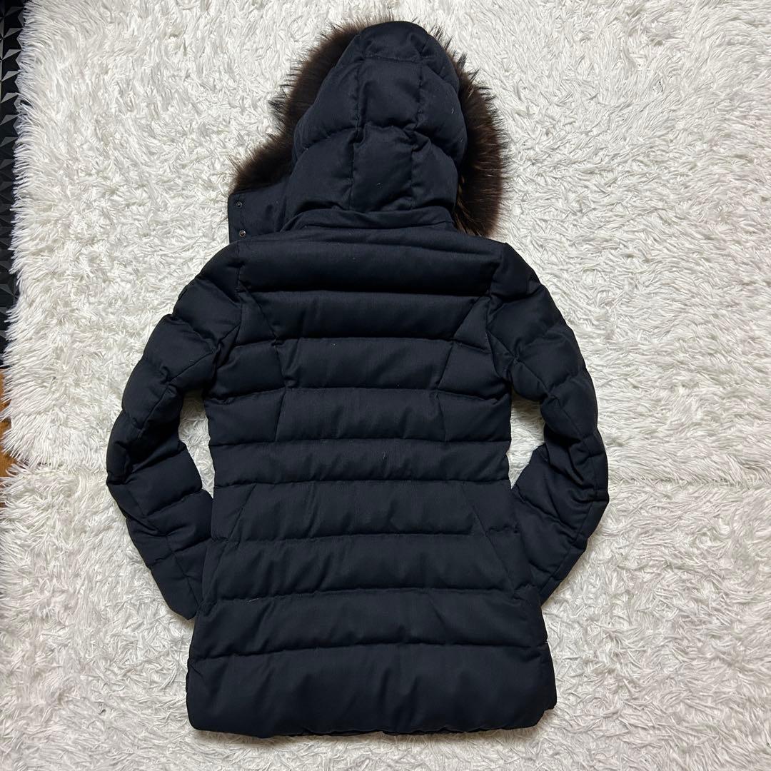 TATRAS ロングダウンコート セラミカ ネイビー ラクーンファー 3way