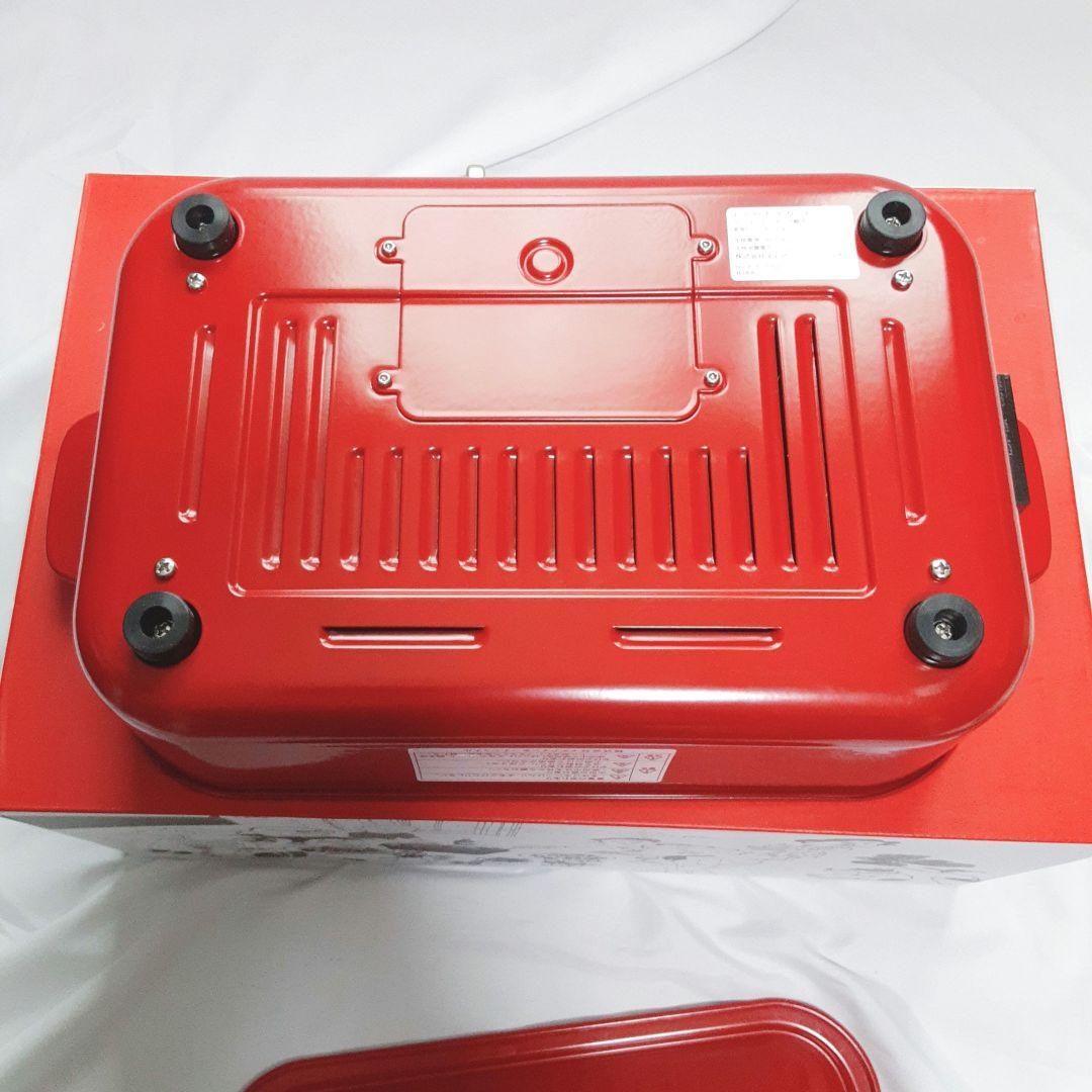 未使用級 BRUNO ホットプレート レッド プレート２枚　鍋付き