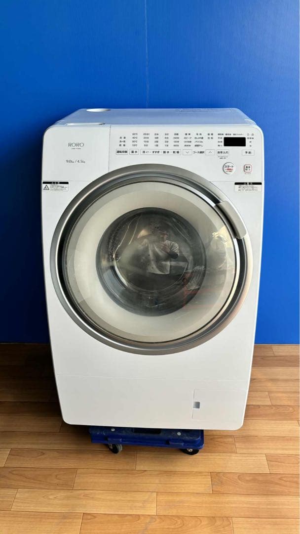 美品2025年製ドラム式洗濯乾燥機RORO YWM-YV90N