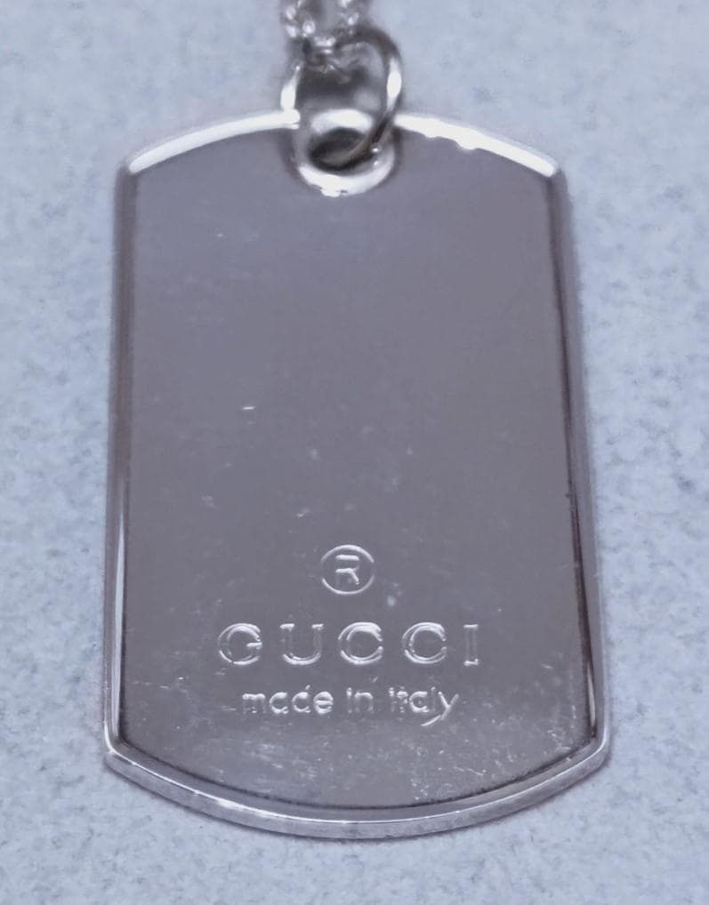 Gucci　グッチ　SV925　ドックタグ　ネックレストップ　39972