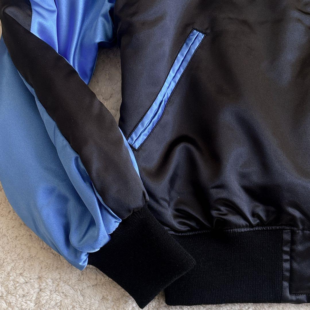 【希少】ファースト商会　スカジャン ブルードラゴン 美品　刺繍 サテン