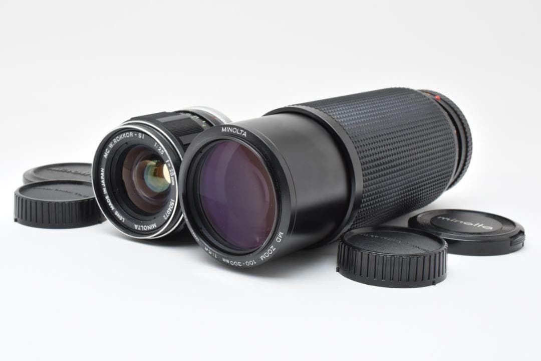 ミノルタ ROKKOR F2.5 28mm+MD 100-300mm F5.6