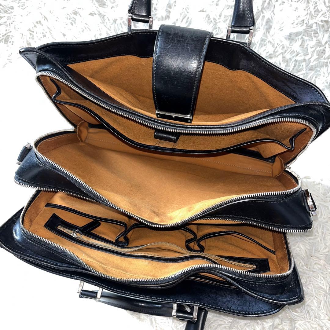 万双 マンソウ　ショルダーバッグ　ブライドル　2way ブリーフケース 黒