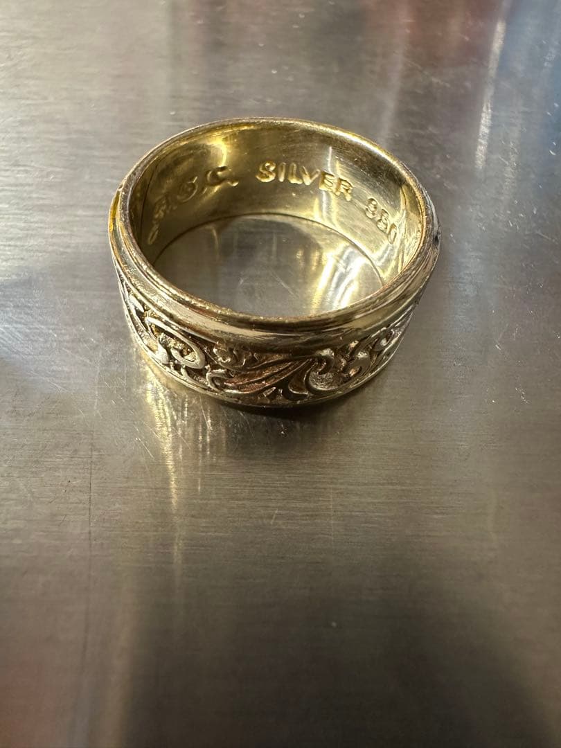 MGC SILVER 950 アラベスクリング 希少 ゴールドカラー