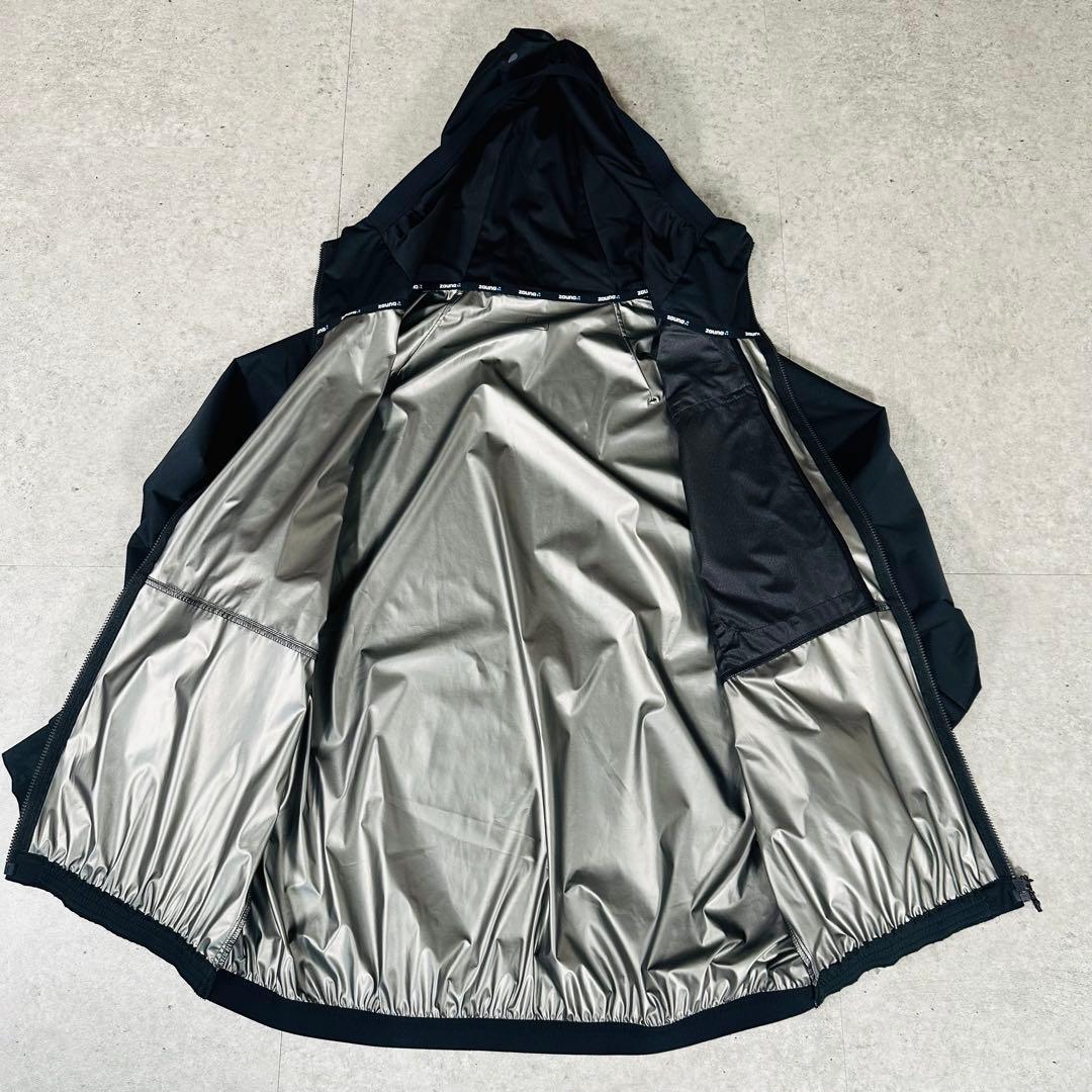 ほぼ未使用 美品 zauna ザウナスーツ上下セット セットアップ 黒 サイズL