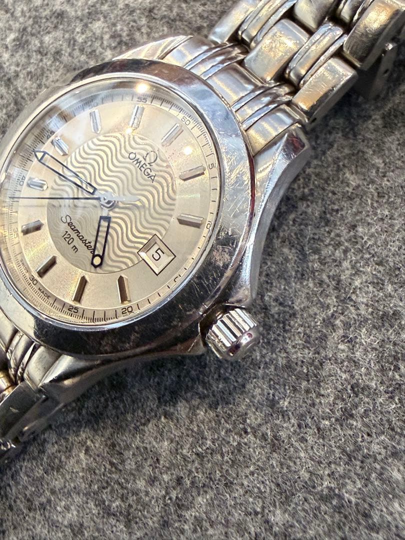 OMEGA シーマスター 120m クォーツ 純正ブレス 電池切れ