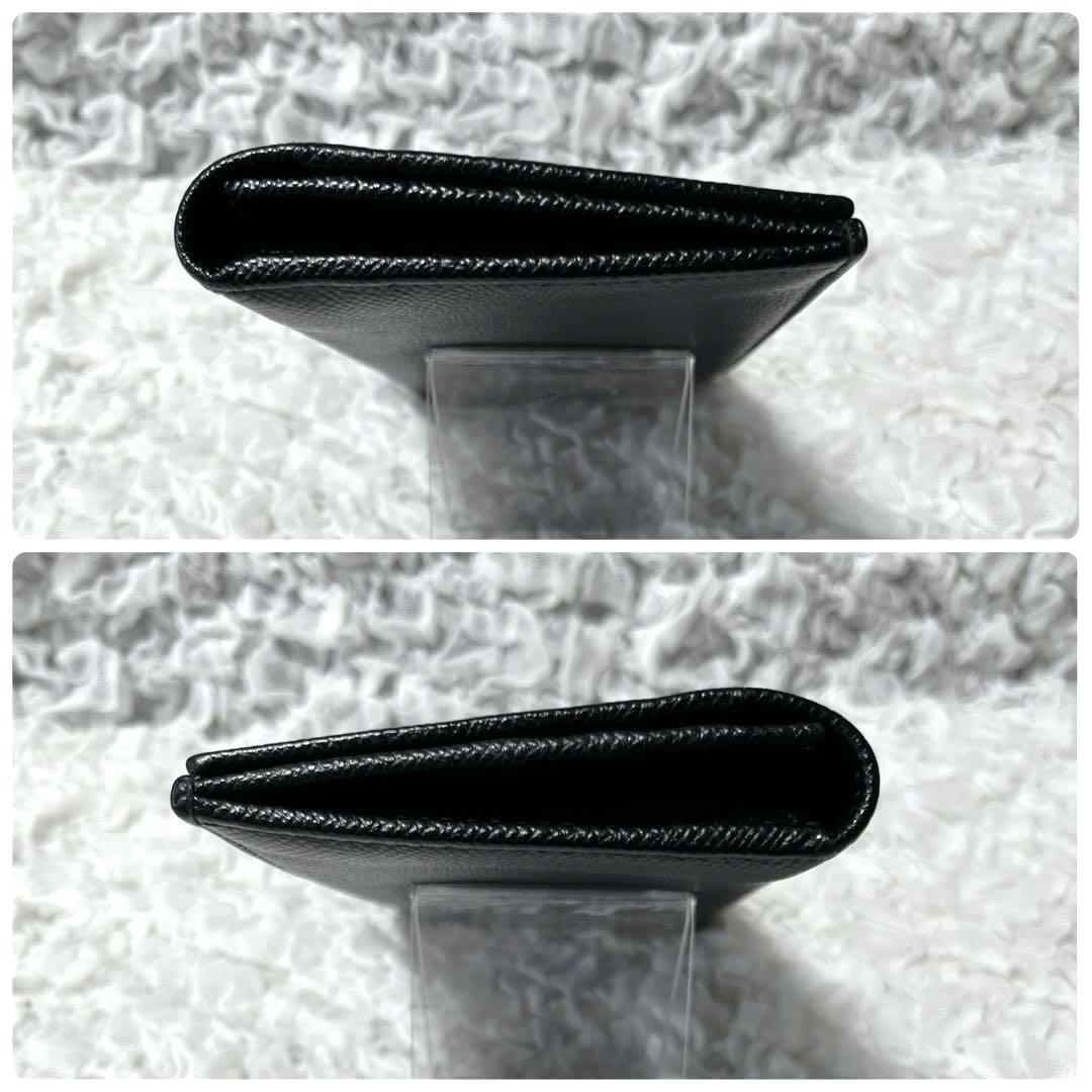 極美品✨BVLGARI ブルガリ ブルガリマン 二つ折り　財布 黒　サークルロゴ