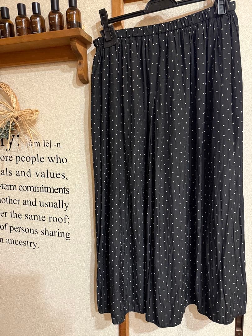 ⭐︎S⭐︎ ビアズリー　シワシフォンギャザーパンツ(ドット）サイズ2