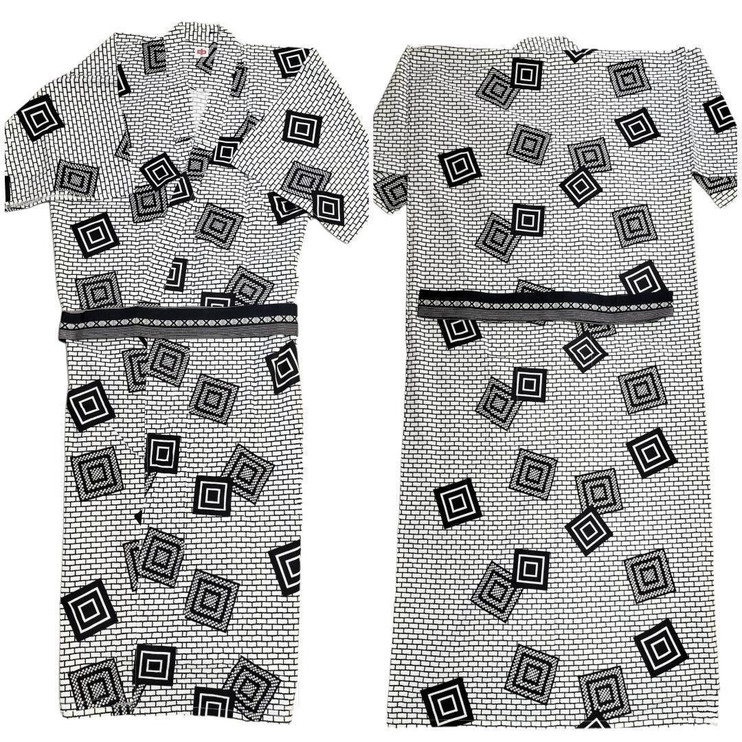 14 新品 旅館 浴衣 温泉 M L 業務用 男 レディース 女 白 青 寝巻き