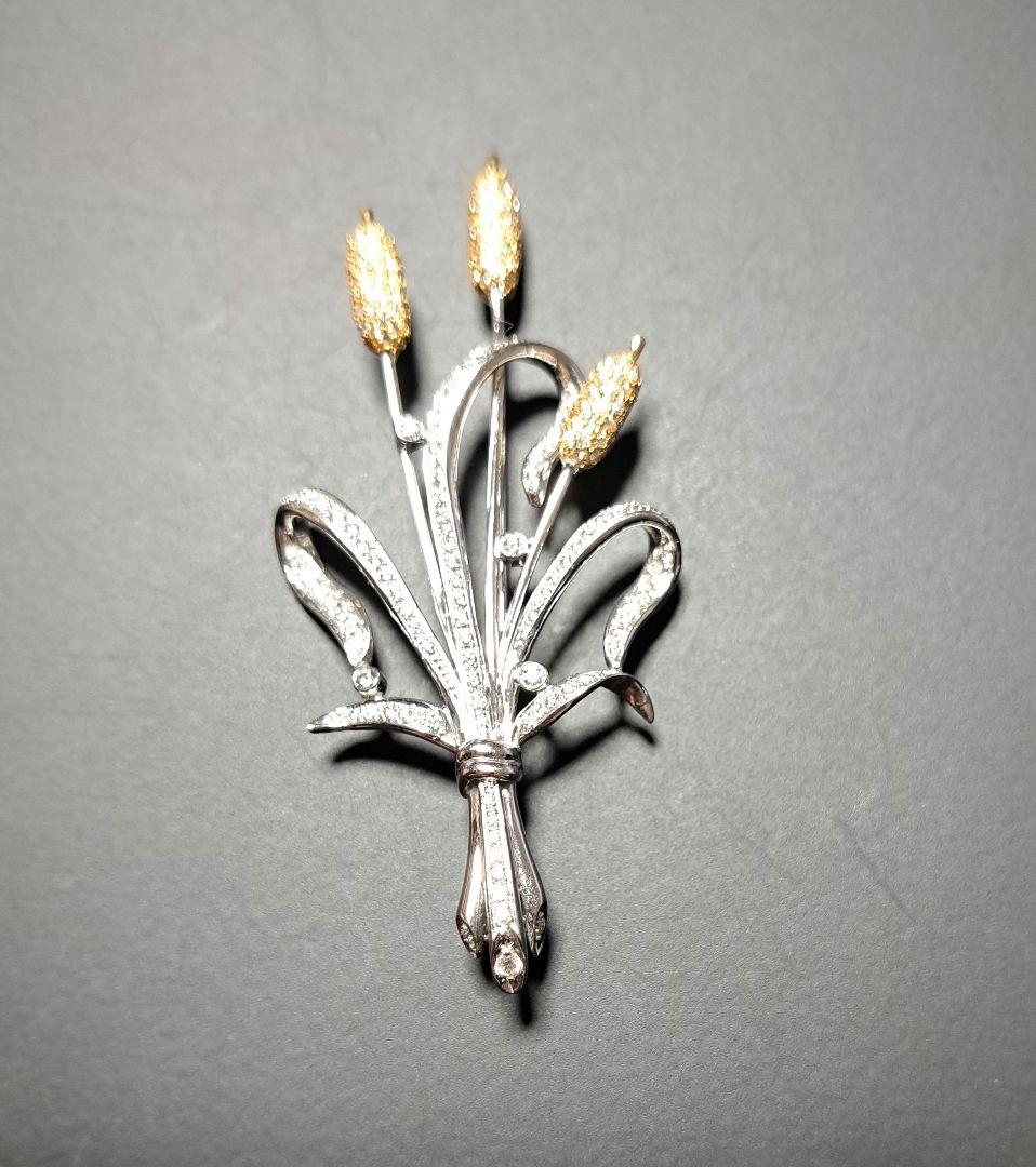 【美品】ブローチ(ホワイトゴールド、メレダイヤ等)