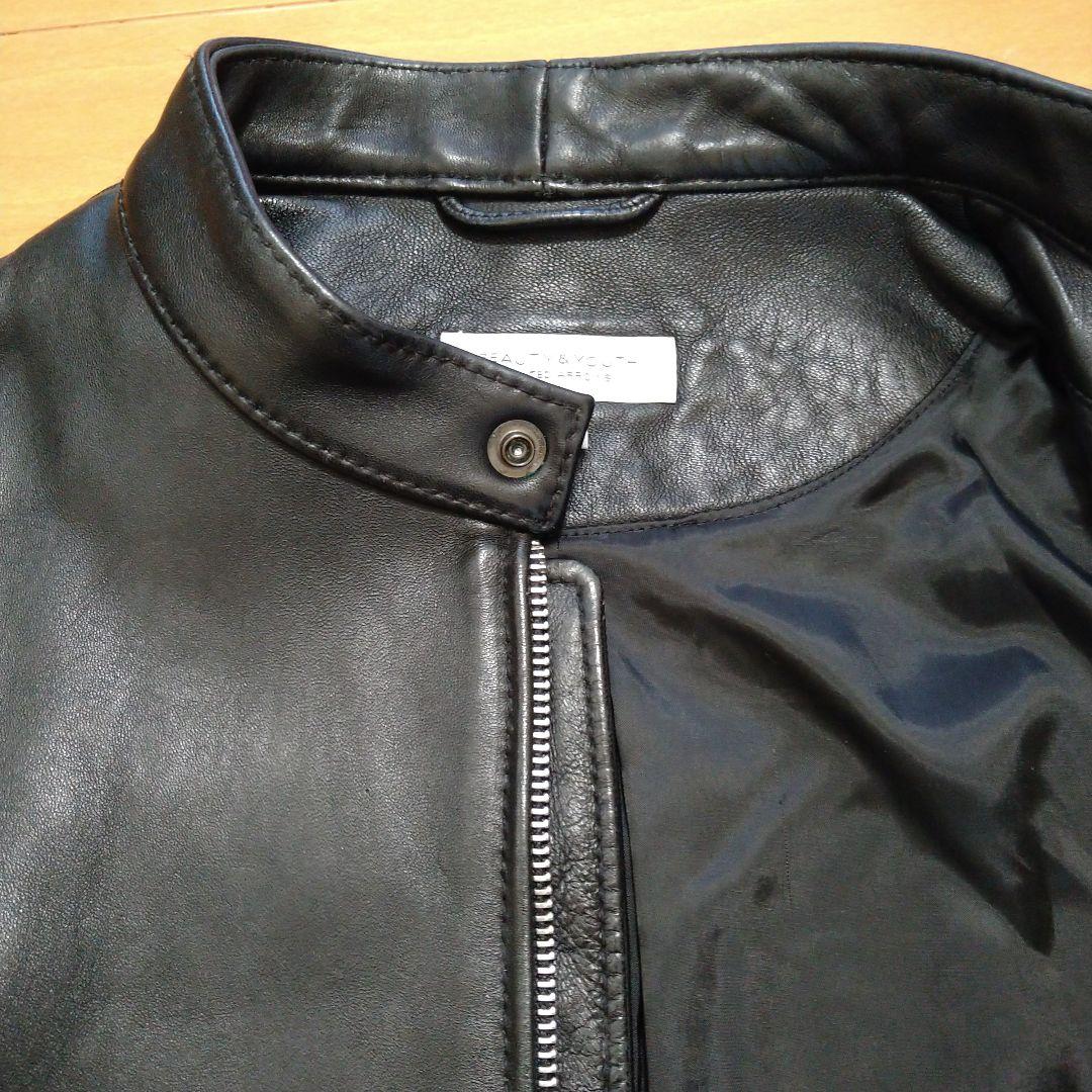 メンズ ユナイテッドアローズ 本革 レザージャケット 革ジャン ライダース