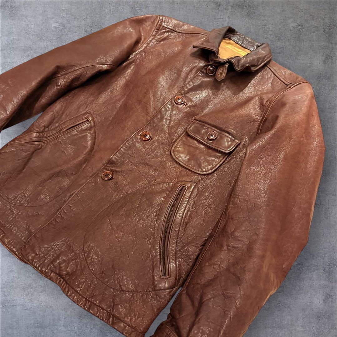 vintege J.S. steadカウハイドレザージャケット40siz