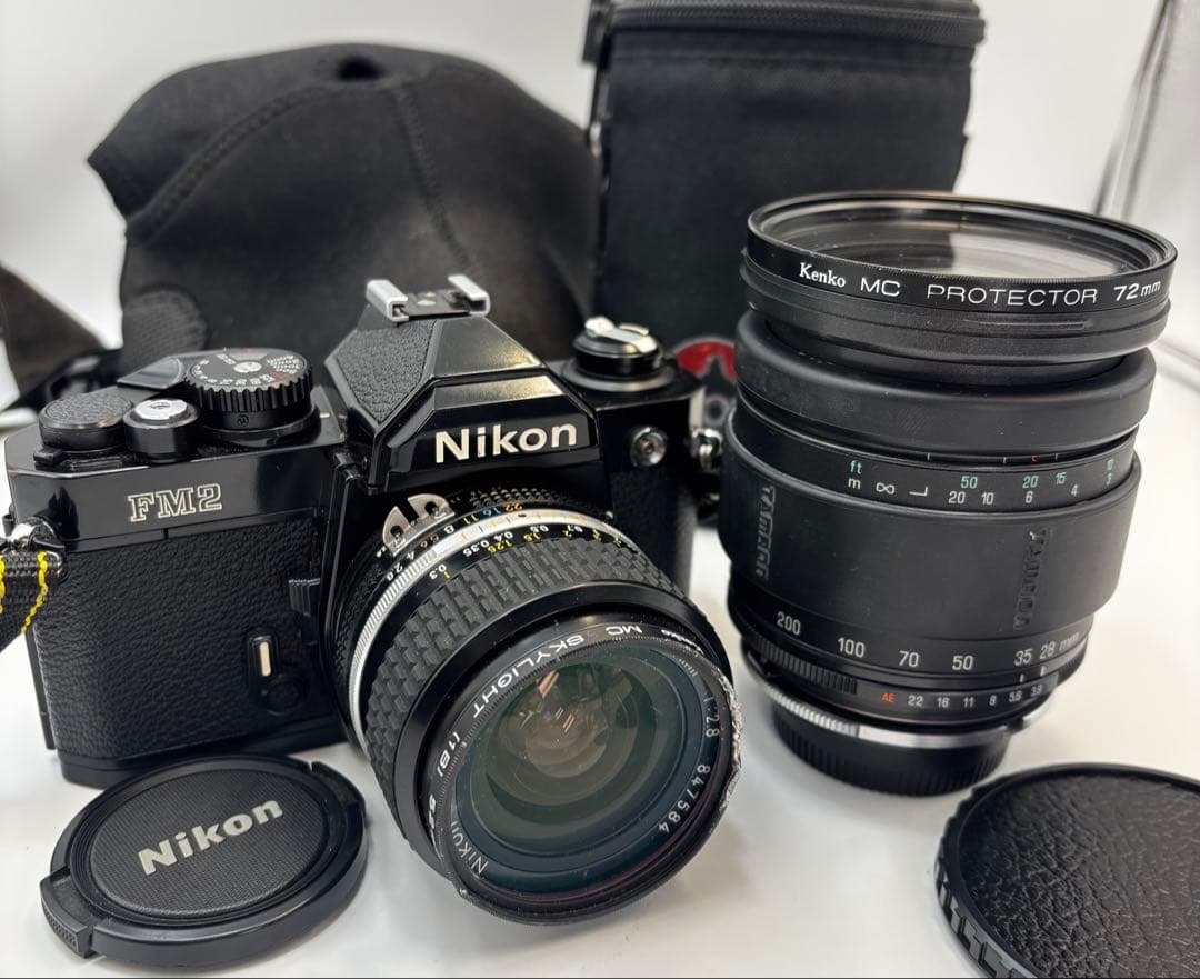 Nikon ニコン フィルム一眼レフカメラ FM2 ブラック レンズ2個セット