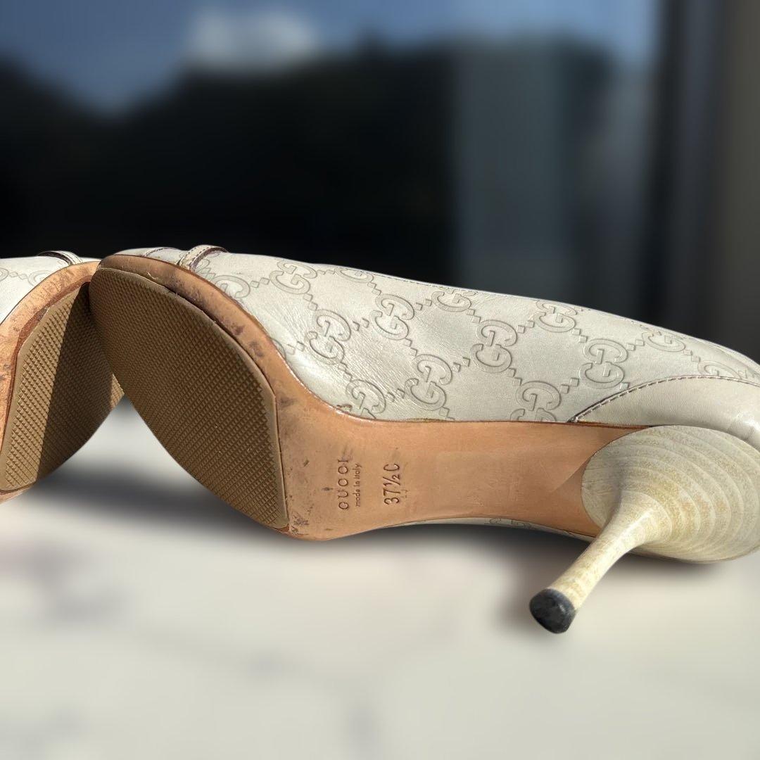 GUCCI シマレザー　ＧＧロゴ　パンプス　シューズ　ヒール　グッチ　スニーカー