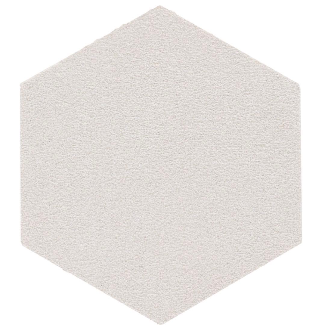ハニカム タイルラグ　パールホワイト　六角形 タイルカーペット　22枚