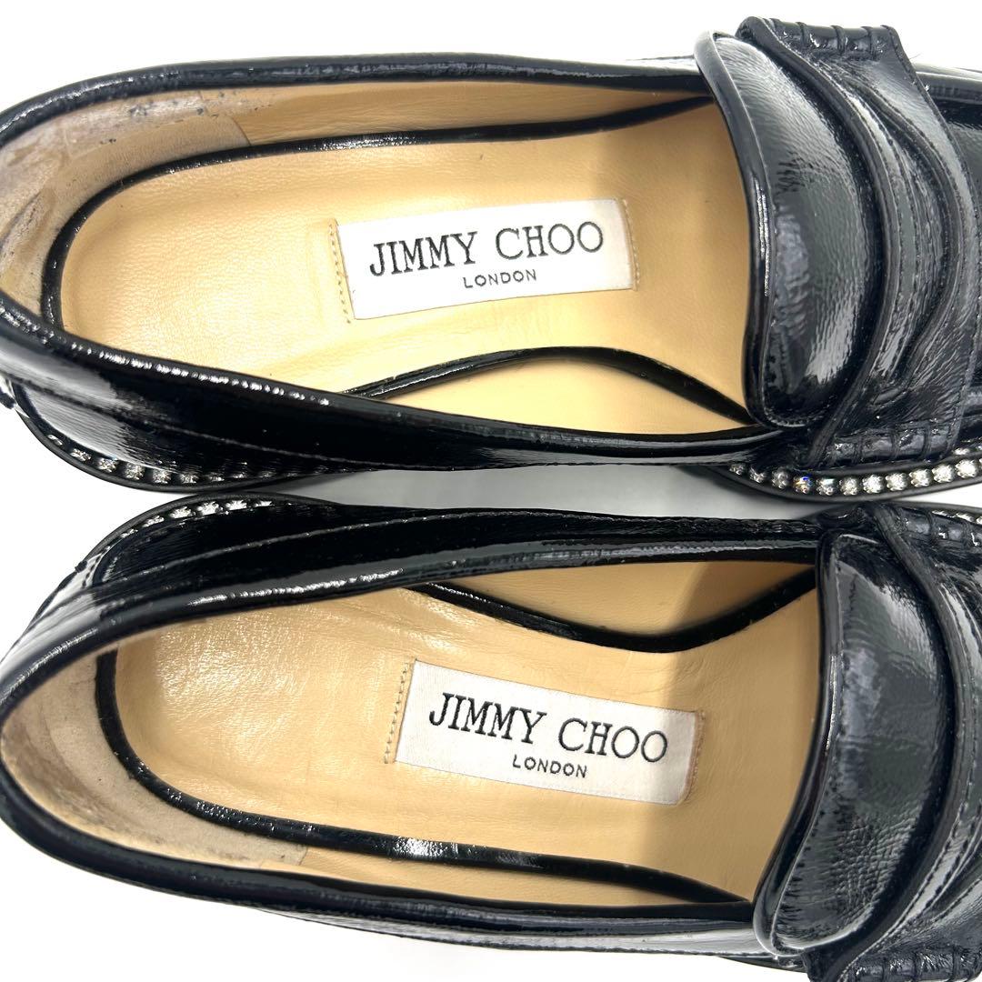 Jimmy Choo ジミーチュウ ローファー ラインストーン