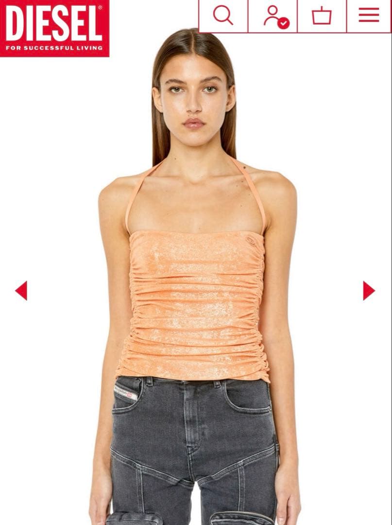 [全て10/11までの出品です]DIESEL オレンジキャミソール