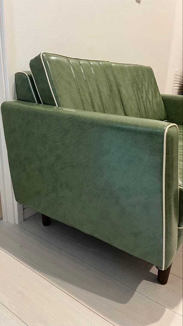 レトロ風　レザーソファ　アメカジ