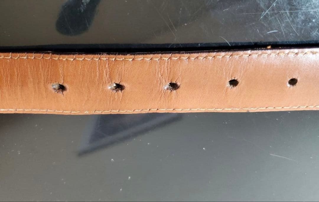 Malo イタリア製　シルバー925 クロコダイルベルト ブラウン 85cm