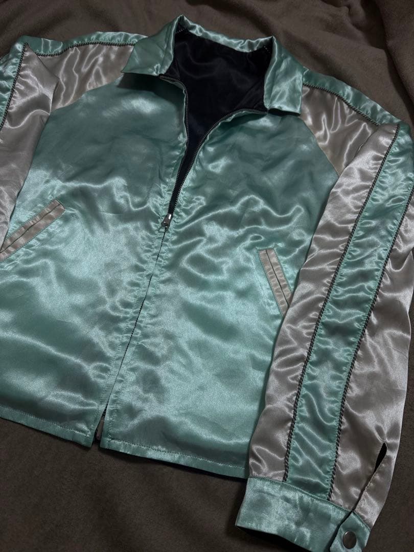 美品 日本製 LUCIOLE ２面用 馬 スカジャン サテン vintage