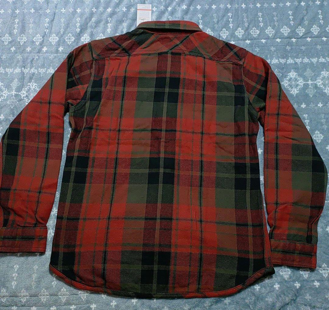 ウエスUES502552エクストラヘビーネルシャツ 赤と緑のチェック柄 長袖 L