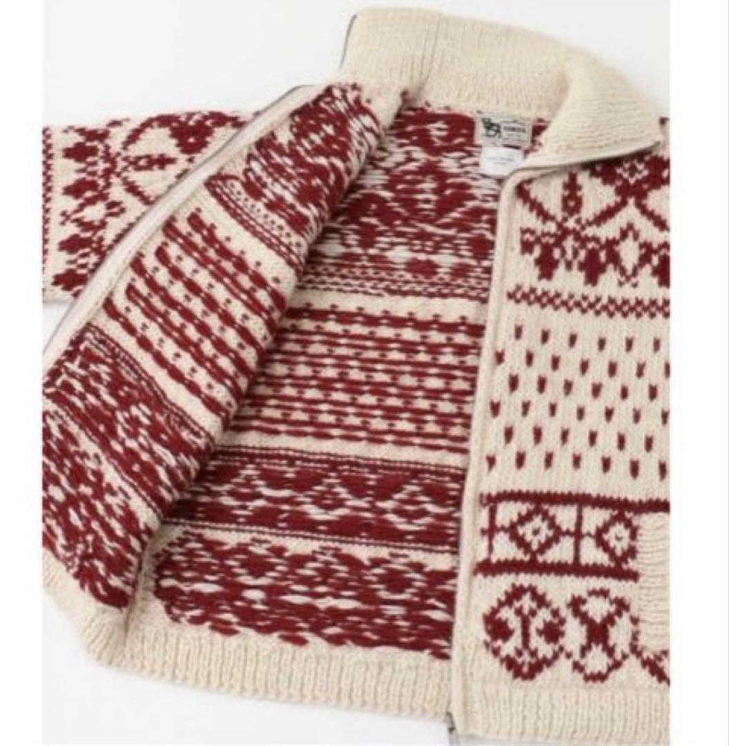 KHWOOPA×DOORS 別注 ノルディック柄ジップカーディガン　新品