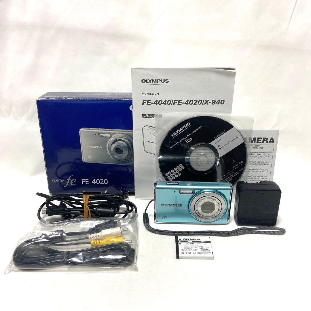 OLYMPUS FE-4020 ライトブルー コンパクトデジタルカメラ