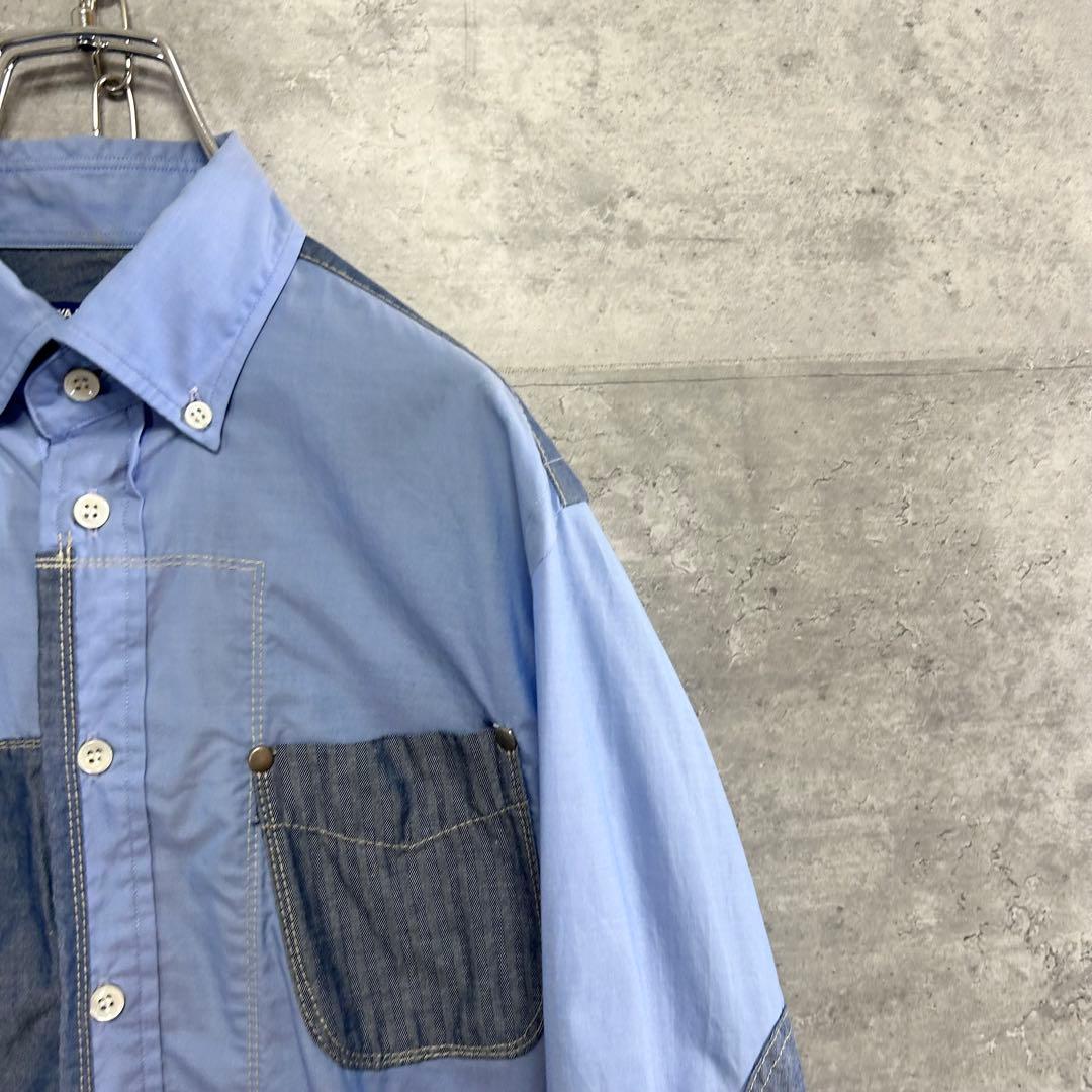 ジュンヤワタナベ コムデギャルソンマン パッチワーク シャツ XS 日本製