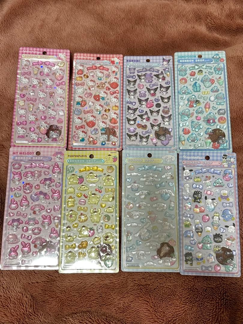 正規品 サンリオ 第二弾 大 ボンドロ ボンボンドロップシール 8枚セット最安値