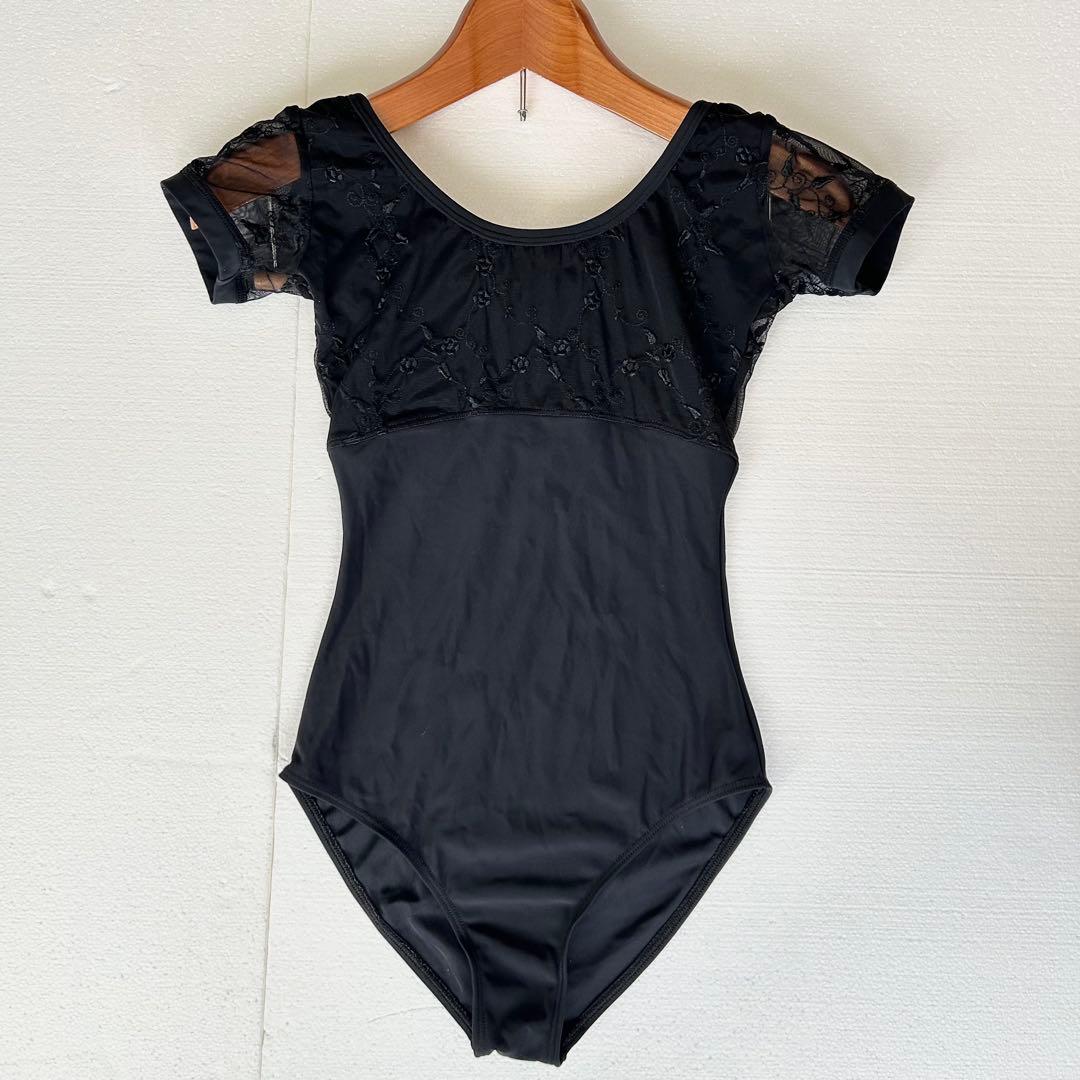 Dellalo Milano デラロミラノ 花柄刺繍が特徴のバレエレオタードM