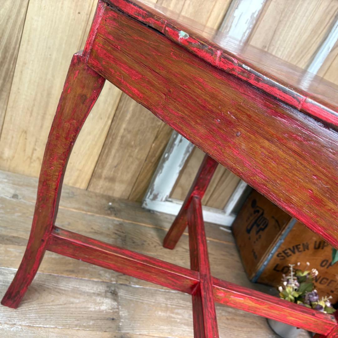 アンティークビンテージ年代物インドネシア木製カフェテーブル飾り台ディスプレイ台