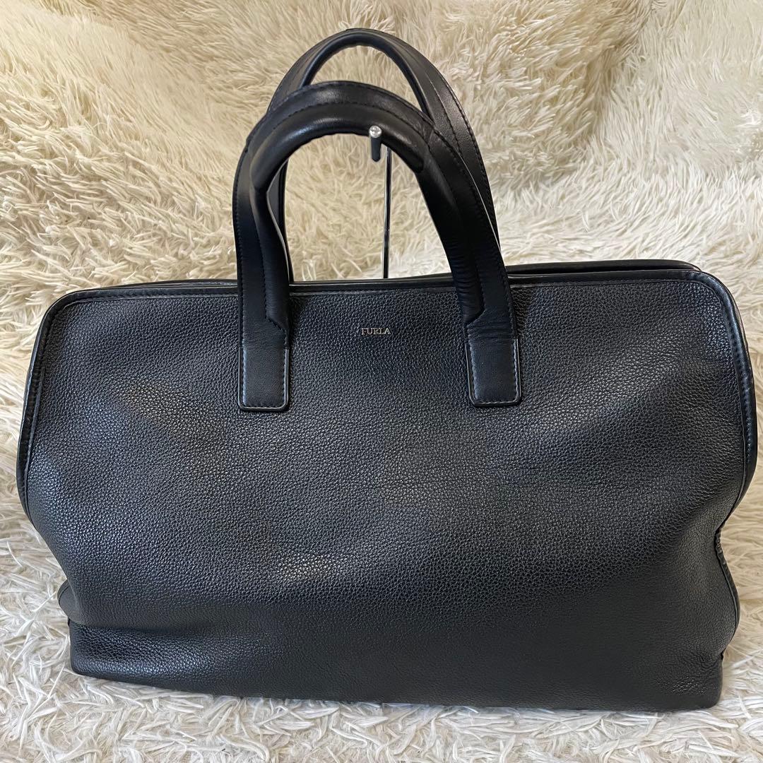 フルラ 手提げバッグ ビジネスバック ブラック シボ革 FURLA A4