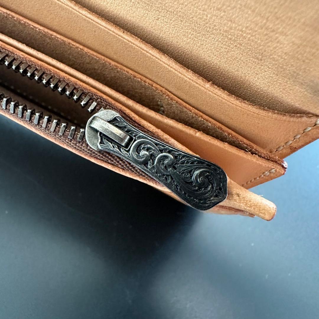 FUNNY 窪田クラフト ターコイズ カービングウォレット