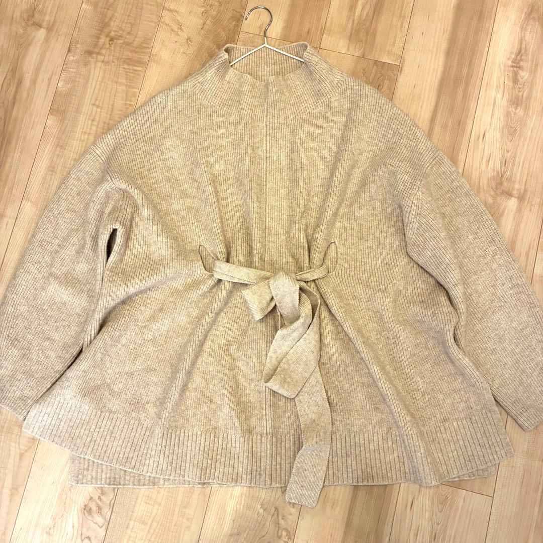 【美品】週末限定値下げ！CADUNE カデュネ　畔チュニックニット ベージュ