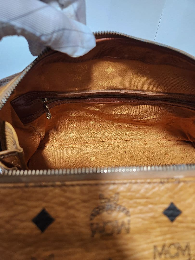 【極美品】MCM エムシーエム レザー ハンドバッグ ボストンバッグ ヴィセト