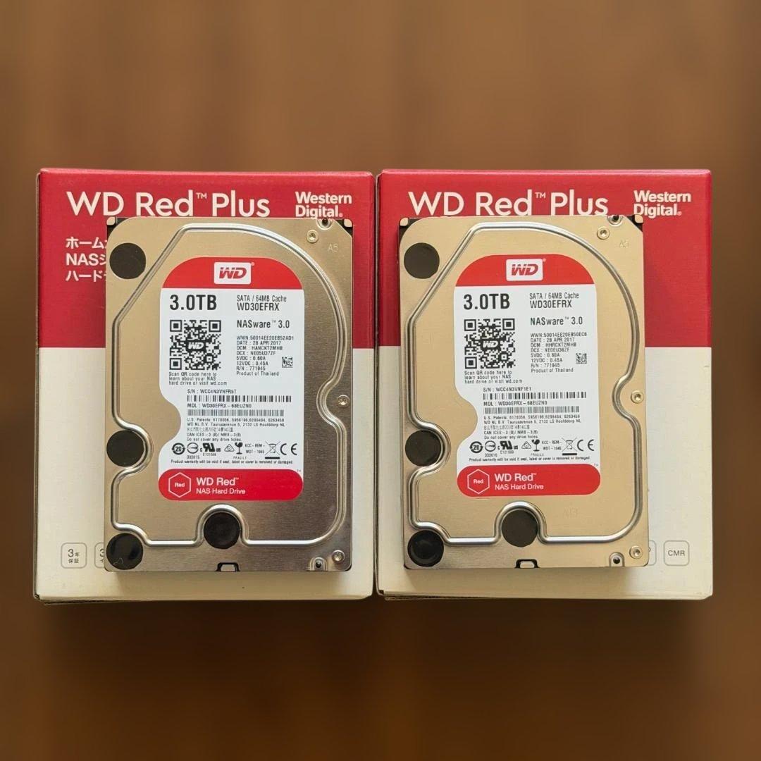 WD Red Plus 3TB HDD 2本セット
