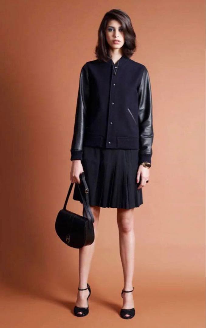 A.P.C アーペーセー スタジャン S ネイビー×ブラックレザー 黒紺