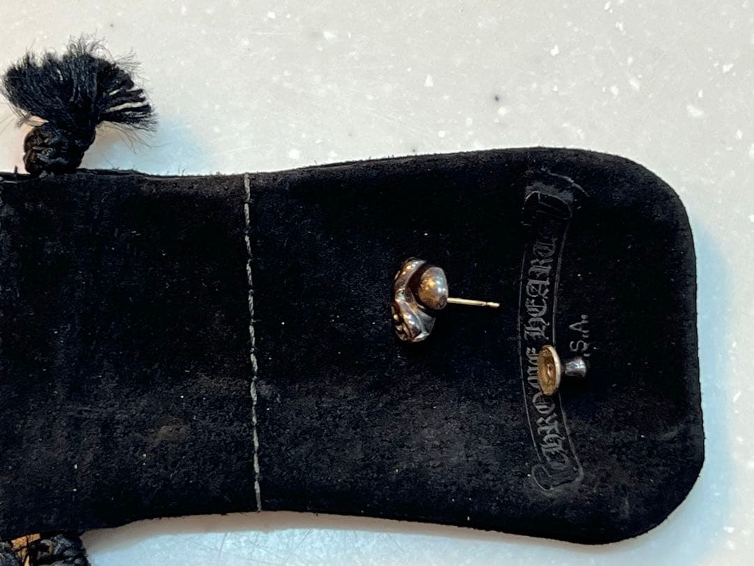 YAMAN様ChromeHeartsハートスタッドピアス片耳 正規品ギャランティ