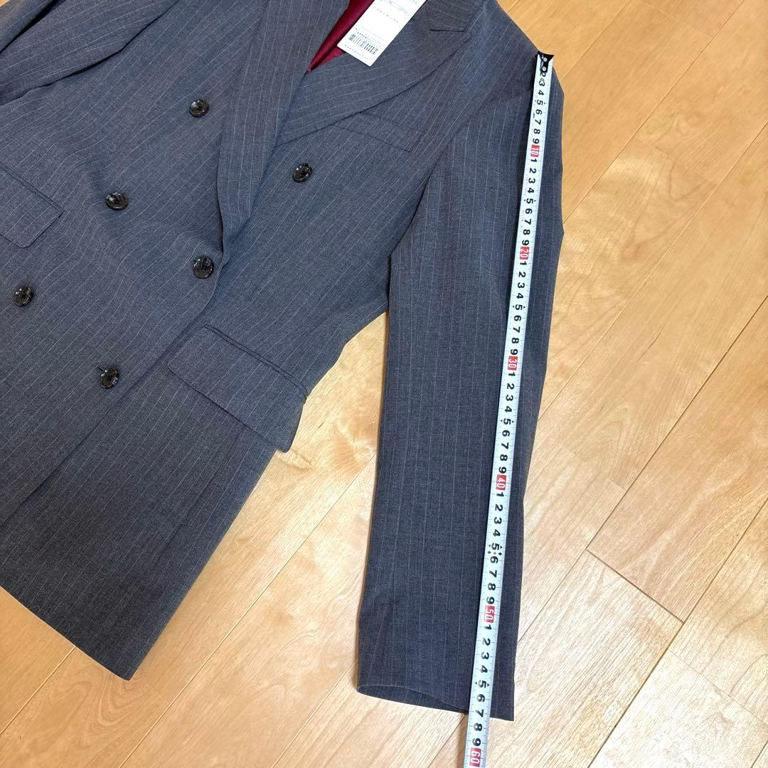 カシヤマ　ダブルテーラードジャケット　パンツスーツ ミディアムグレー