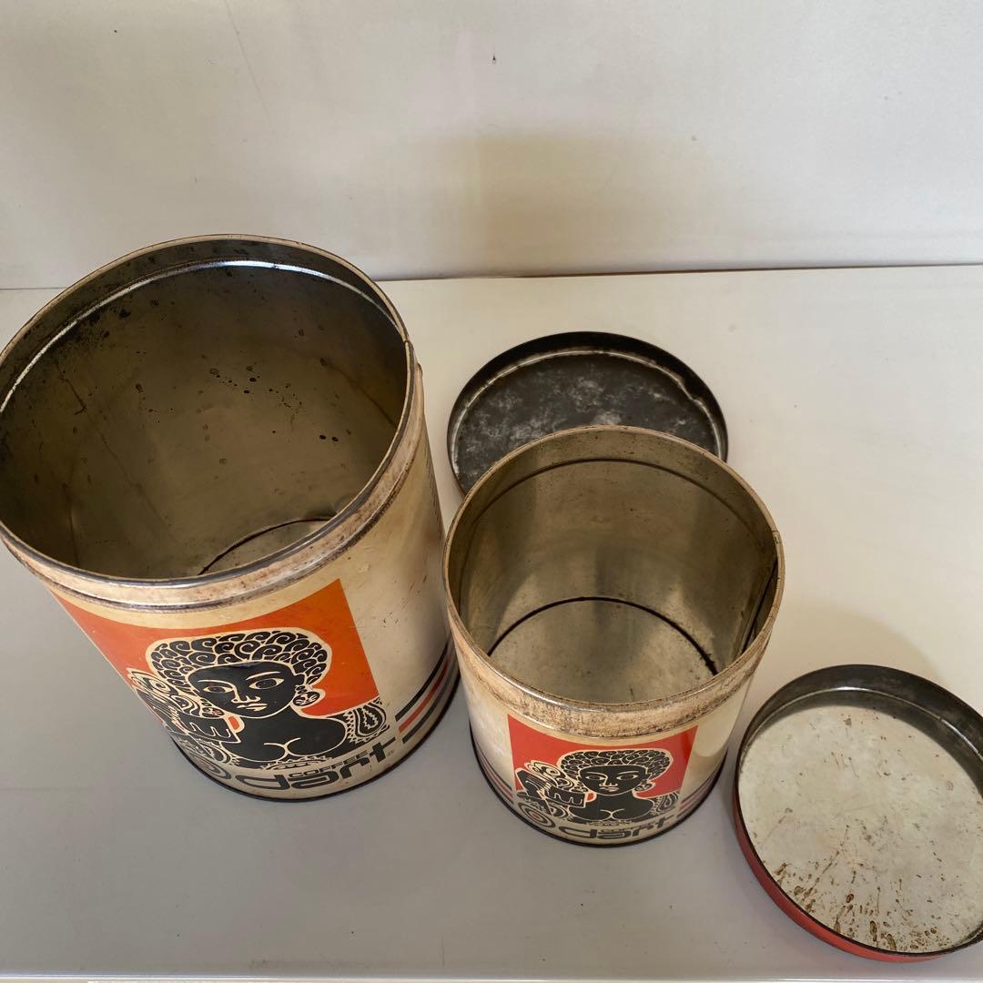 dart コーヒー空き缶 大小セット　昭和レトロ　ヴィンテージ