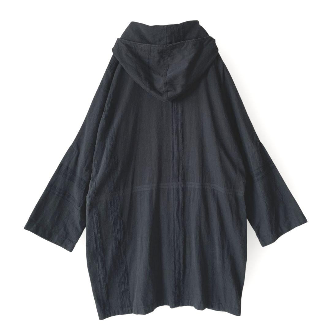 tamaki niime タマキニイメ 黒 フード付ジャケット アウター はおり