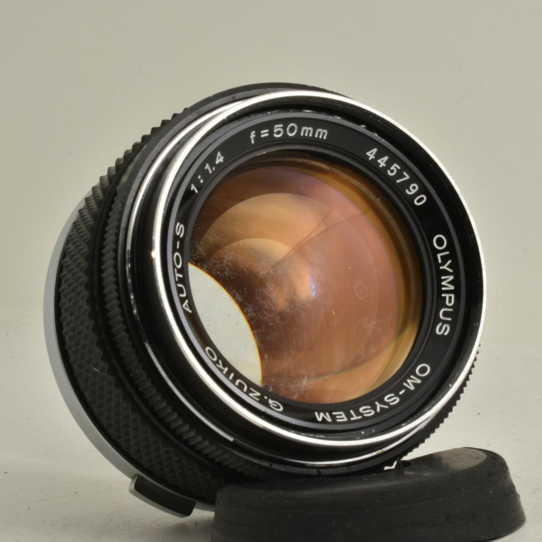整備済 完動 Olympus OM-1ブラック 50mm F1.4 露出計OK!